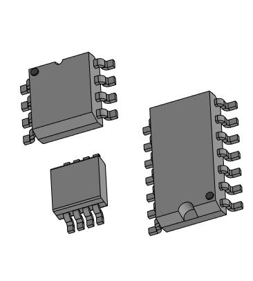 3D модель Операционные усилители (ОУ) AD622, AD8051, AD8054