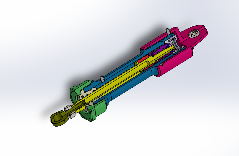 3D модель Пневмоцилиндр 00-000.06.26.26.00 в SolidWorks 2022