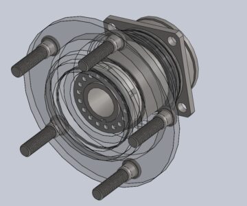 3D модель Ступица задняя разгруженной полуоси ваз 2121