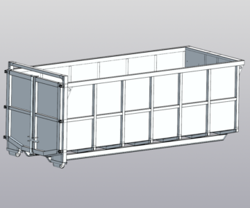 3D модель Модель контейнера 20м3 для мультилифта