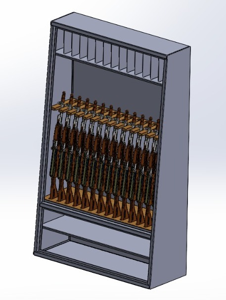 3D модель Оружейный шкаф для АК-74