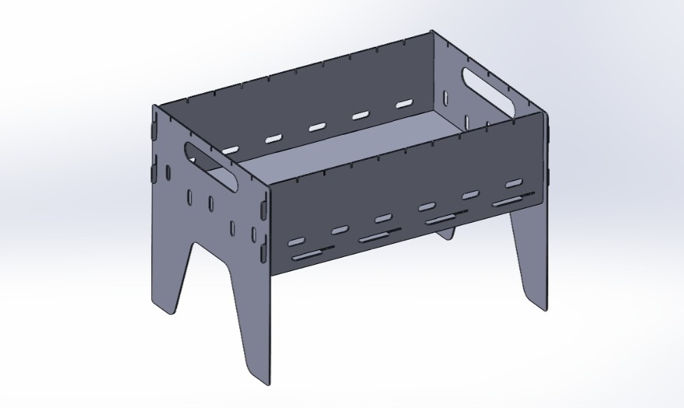 3D модель Мангал разборный 305х474х325