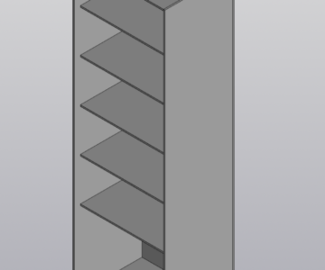 3D модель Шкаф 2400х750х550 мм