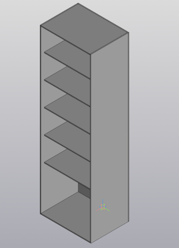 3D модель Шкаф 2400х750х550 мм