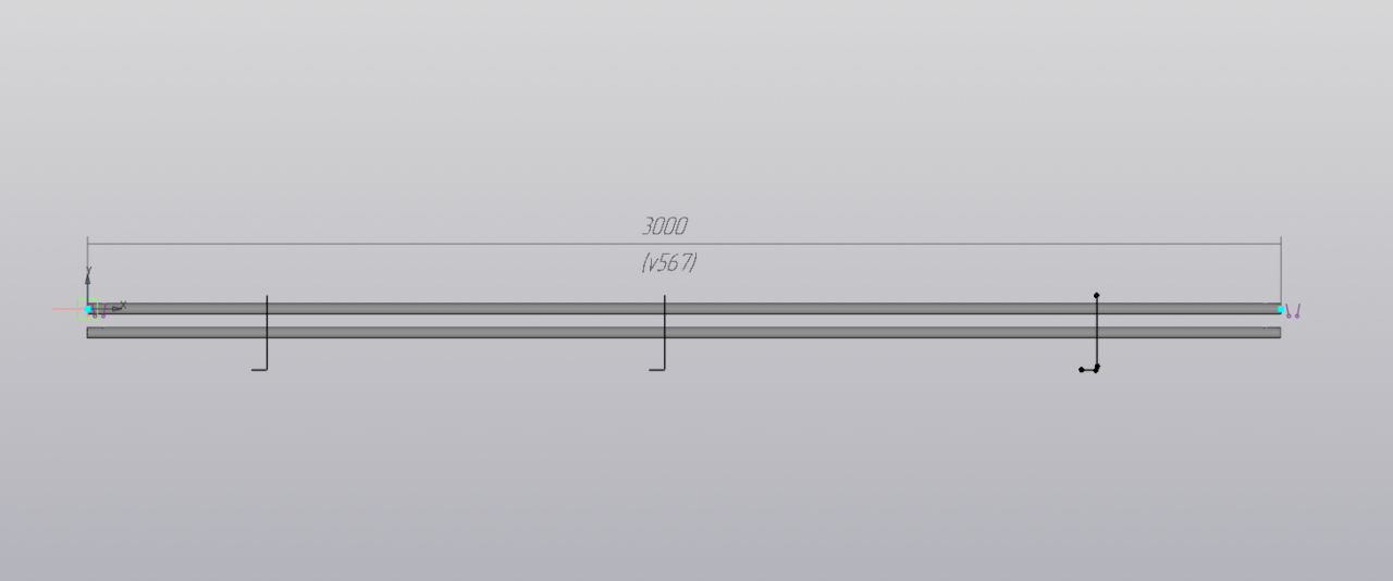 3D модель Снегодержатель 3000 мм