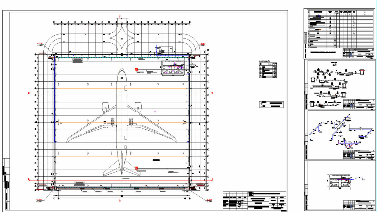 Чертеж Ангар аэропорта