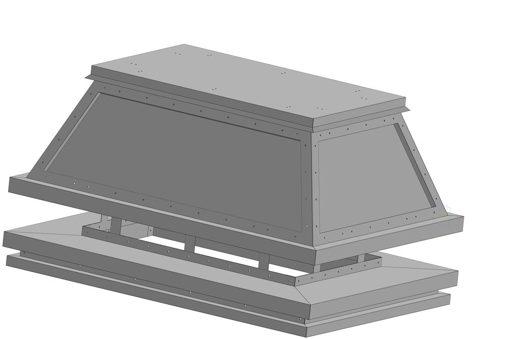 3D модель Дымник на крышу для трубы 870х620