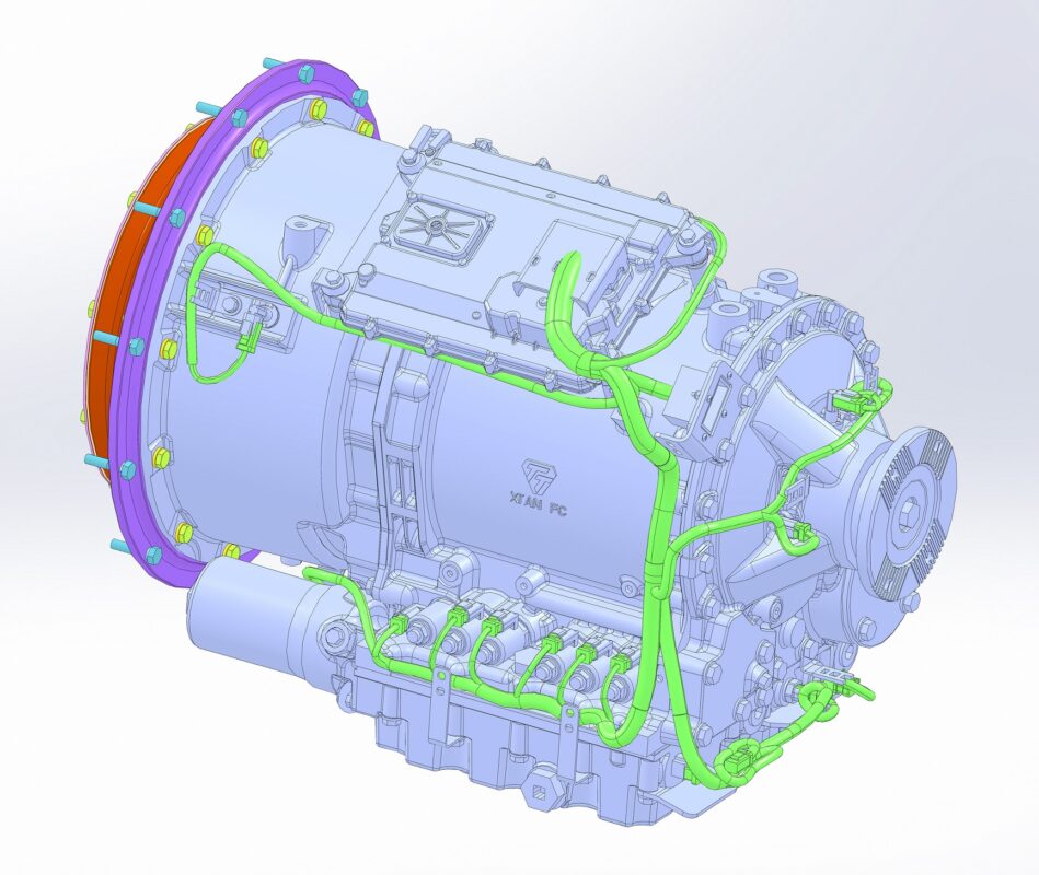 3D модель 3D модель АКПП Фаст Гир Гидропередача FC6A140 Xian FC в сборе