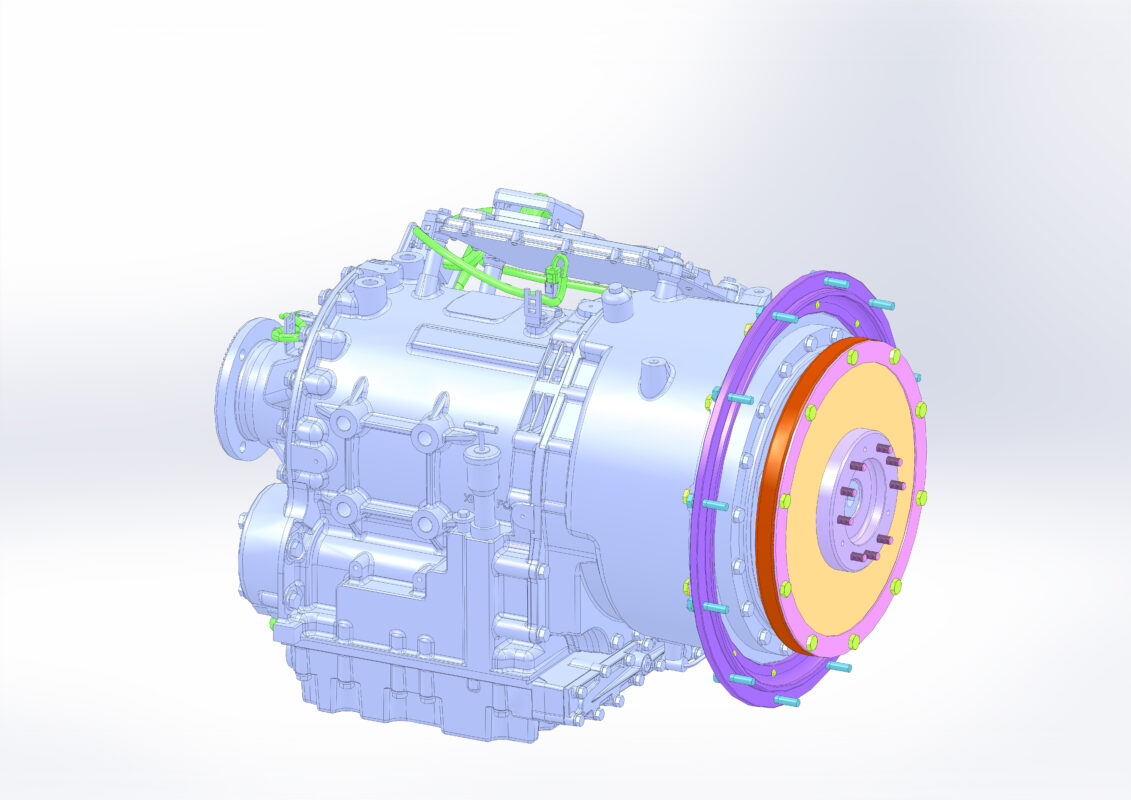 3D модель 3D модель АКПП Фаст Гир Гидропередача FC6A140 Xian FC в сборе