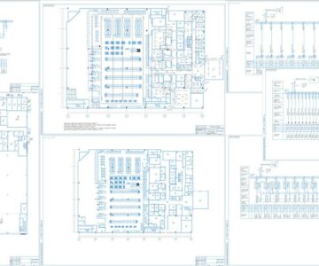 Чертеж Проектирование электроснабжения торгового центра