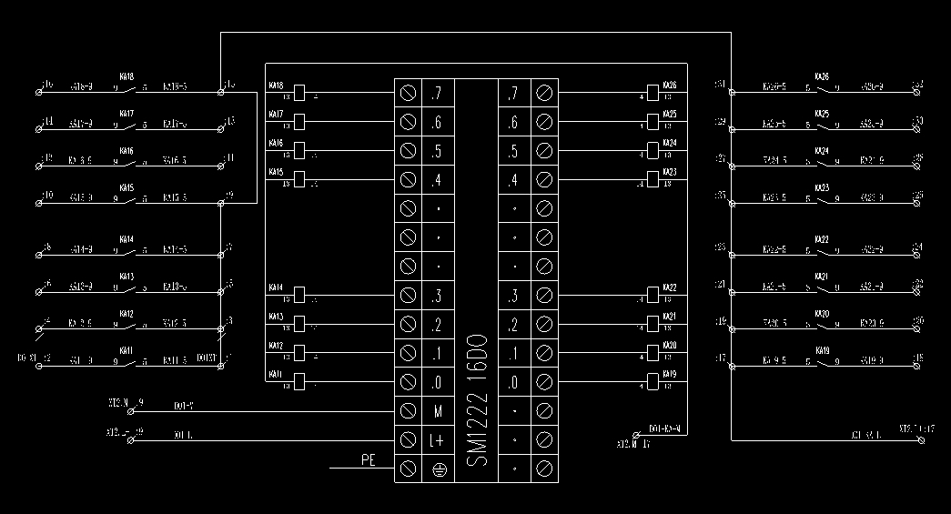 Чертеж Проектирование электрической схемы на основе ПЛК Siemens