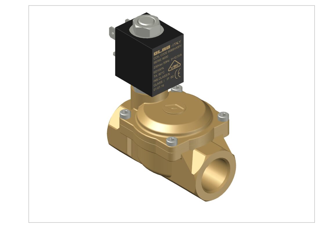 3D модель Клапан электромагнитный соленоидный OLAB нз [½'' ] ВР-ВР
