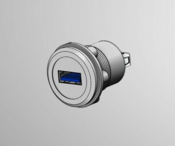 3D модель USB-A коннектор на панель