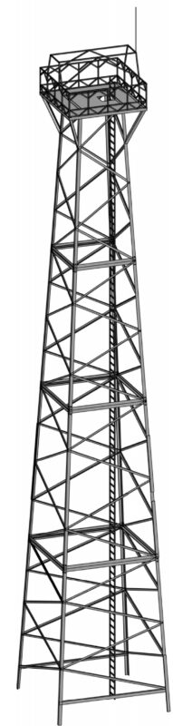 3D модель Металлическая мачта наружного освещения
