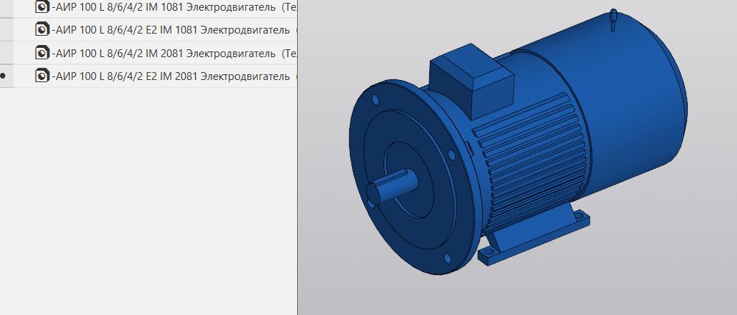 3D модель Электродвигатели АИР вся серия двигателей