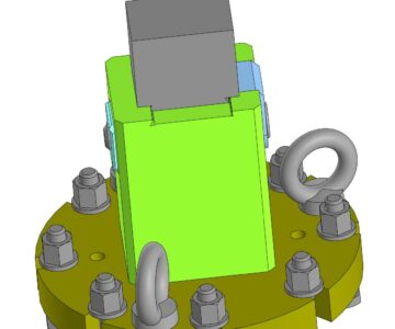 3D модель Приспособление с зажимом заготовки ласточкин хвост