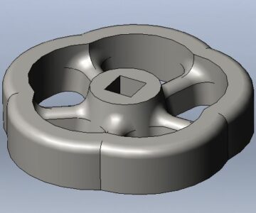 3D модель Маховик 1-50х6 ГОСТ 5260-75