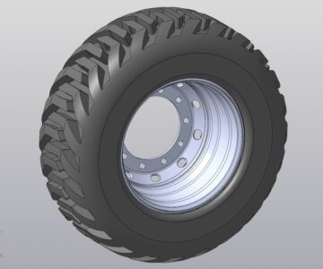 3D модель Колесо в сборе 400.60-22,5 16PR + Диск 11.75 R22.5 10X335 281 ET0