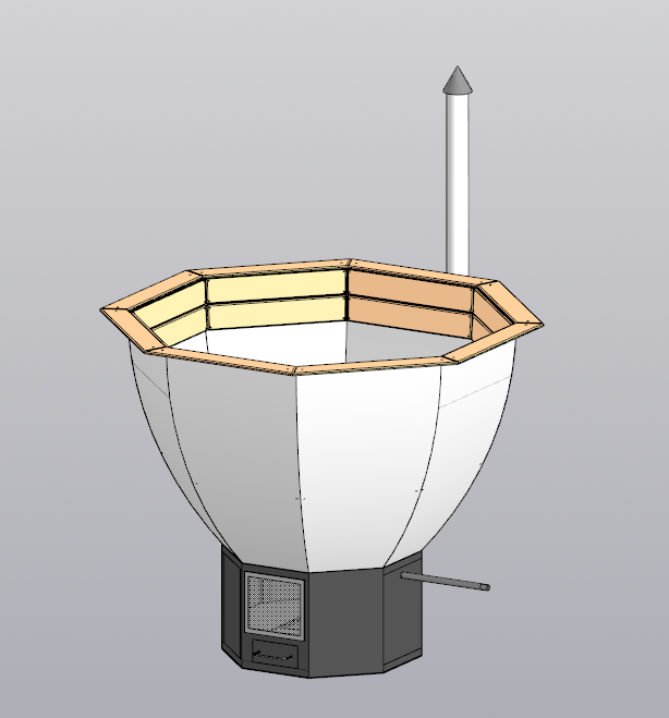 3D модель Банный чан 3м