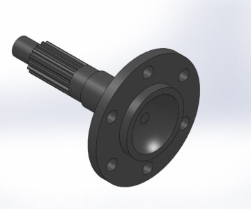 3D модель Ось задней ступицы ЗАЗ 965