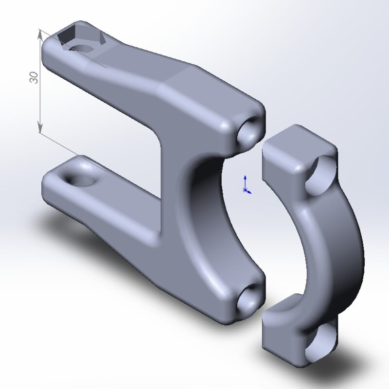 3D модель Крепление для фары Arctic v3.1 на самокат