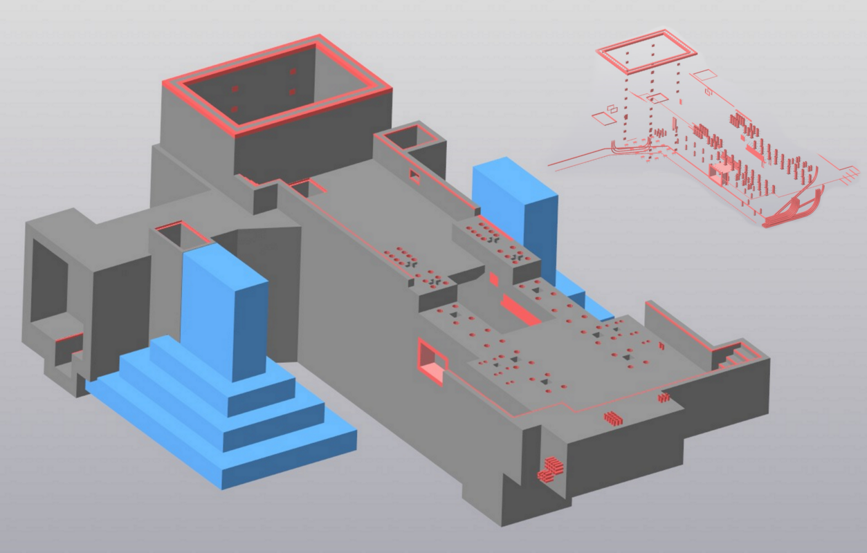 3D модель 3D модель фундамента "Сдвоенные кромкообрезные ножницы"