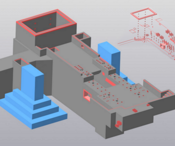 3D модель 3D модель фундамента "Сдвоенные кромкообрезные ножницы"