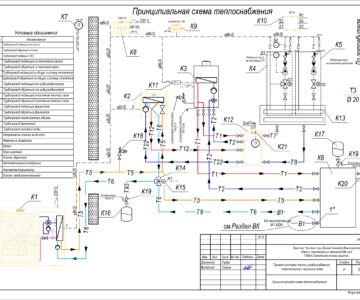 Чертеж Рабочий Проект внутренних сетей тепло/холодоснабжения частного трехэтажного жилого дома