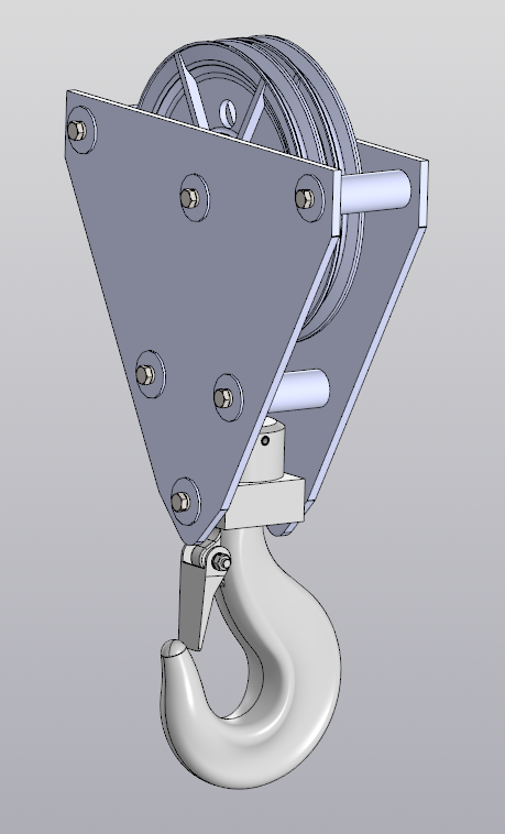 3D модель Крюковая подвеска Q=5т с однорогим крюком