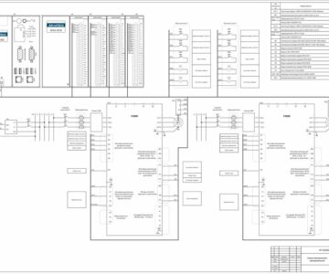 Чертеж Автоматизированный электропривод кранбалки (CPU 1214 Siemens)