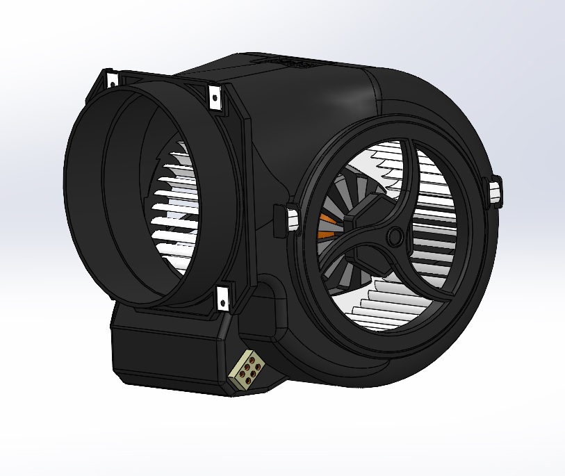 3D модель Промышленный вентилятор D2E146-HS97-03 ebm-papst Blowers AC Centrifugal Blower