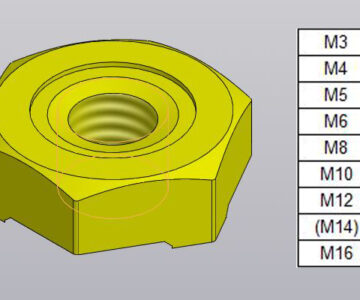 3D модель Гайки шестигранные приварные