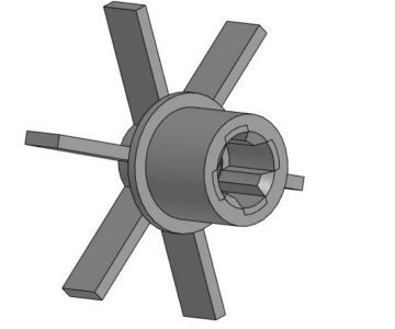 3D модель Крыльчатка насоса бассейна intex