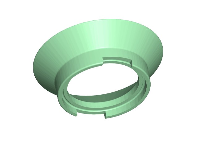 3D модель Воронка на рожок 52мм от кофеварки Redmond RCM-1512