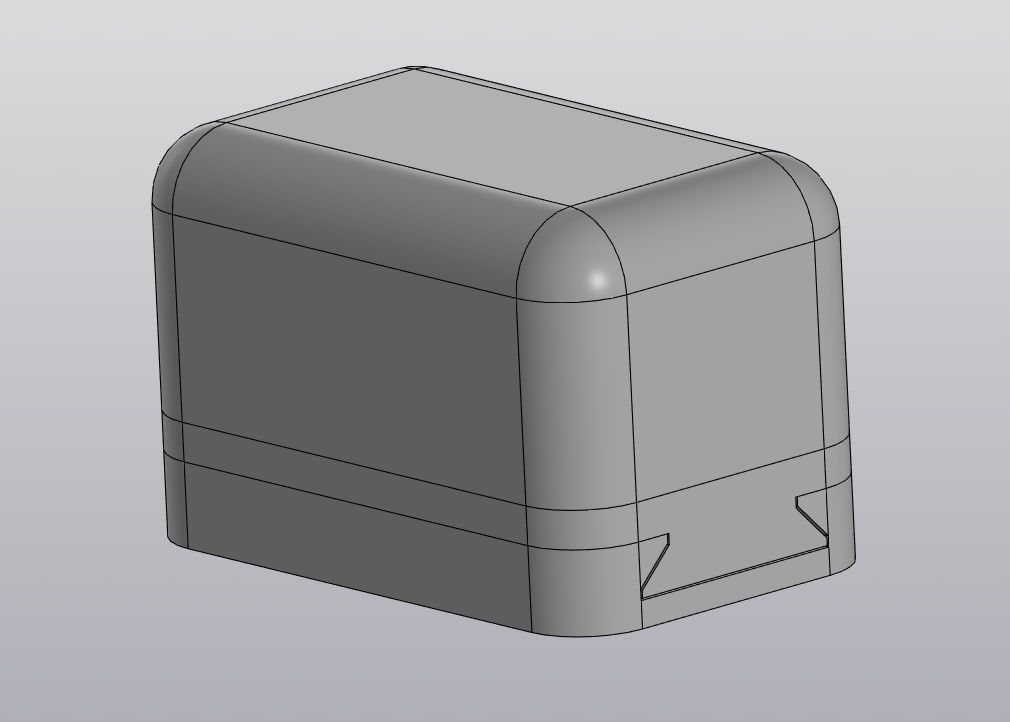 3D модель Корпус скрытого монтажа 68х42х43.4 мм