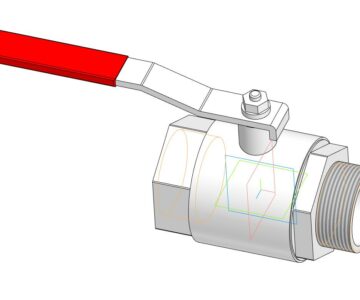 3D модель Кран шаровый 2" в.р.-н.р.