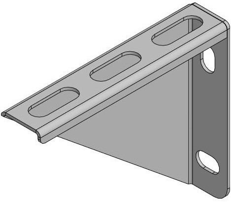 3D модель Кронштейн мебельный 150x30x2