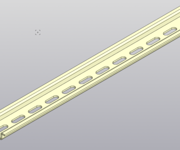 3D модель Рейка монтажная 35x7,5 от фирмы DKC 02140 Omega 3F