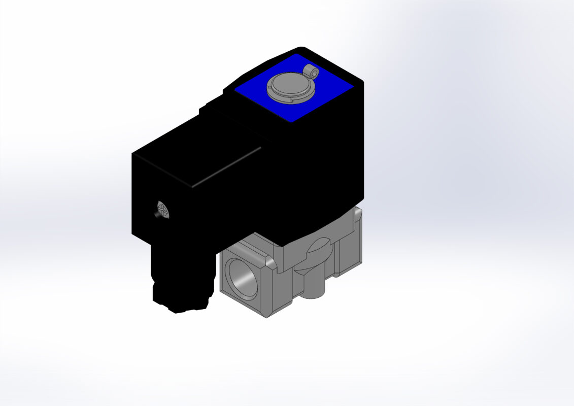 3D модель Электромагнитный клапан из нержавеющей стали MV 1502 ES N.C. 1/4" 0 - 8 bar SS316