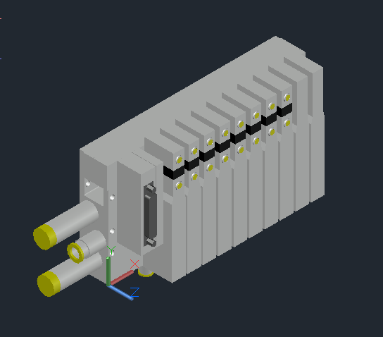 3D модель Пневмоостров EMC S2VM-8Y2B-C6E4-U