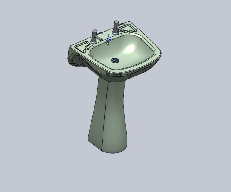 Раковина сантехническая 550*475мм с кранами - Чертежи, 3D Модели ...