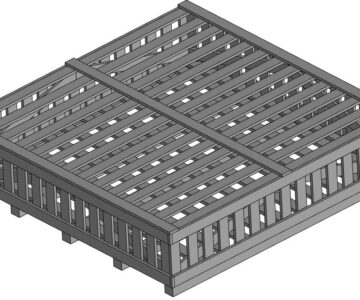 Чертеж Упаковочный ящик сетчатого забора