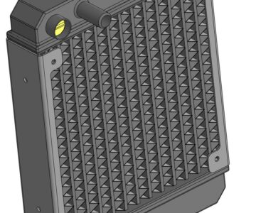 3D модель 120 мм 13-трубный радиатор водяного охлаждения