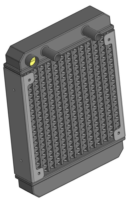 3D модель 120 мм 13-трубный радиатор водяного охлаждения