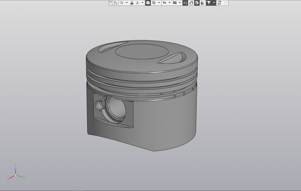 3D модель Поршень YX125