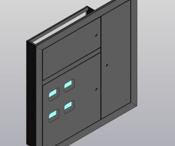 3D модель Щит этажный встраиваемый 1000х990х157 мм