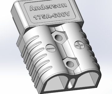 3D модель Корпус силового разъема Anderson Red(175A)