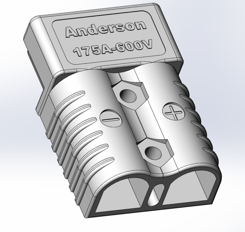 3D модель Корпус силового разъема Anderson Red(175A)