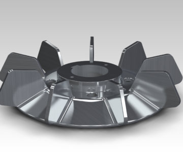 3D модель Крыльчатка охлаждения электродвигателя