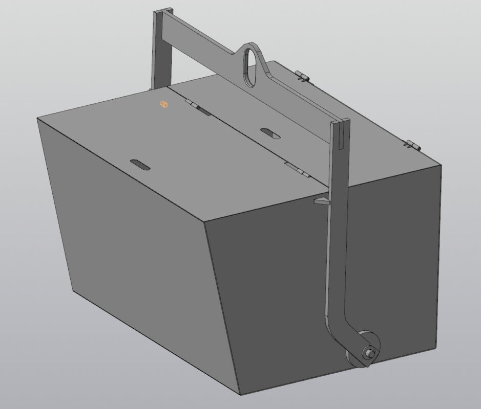 3D модель Мульда поворотная (контейнер) для металлолома 1,92 м3